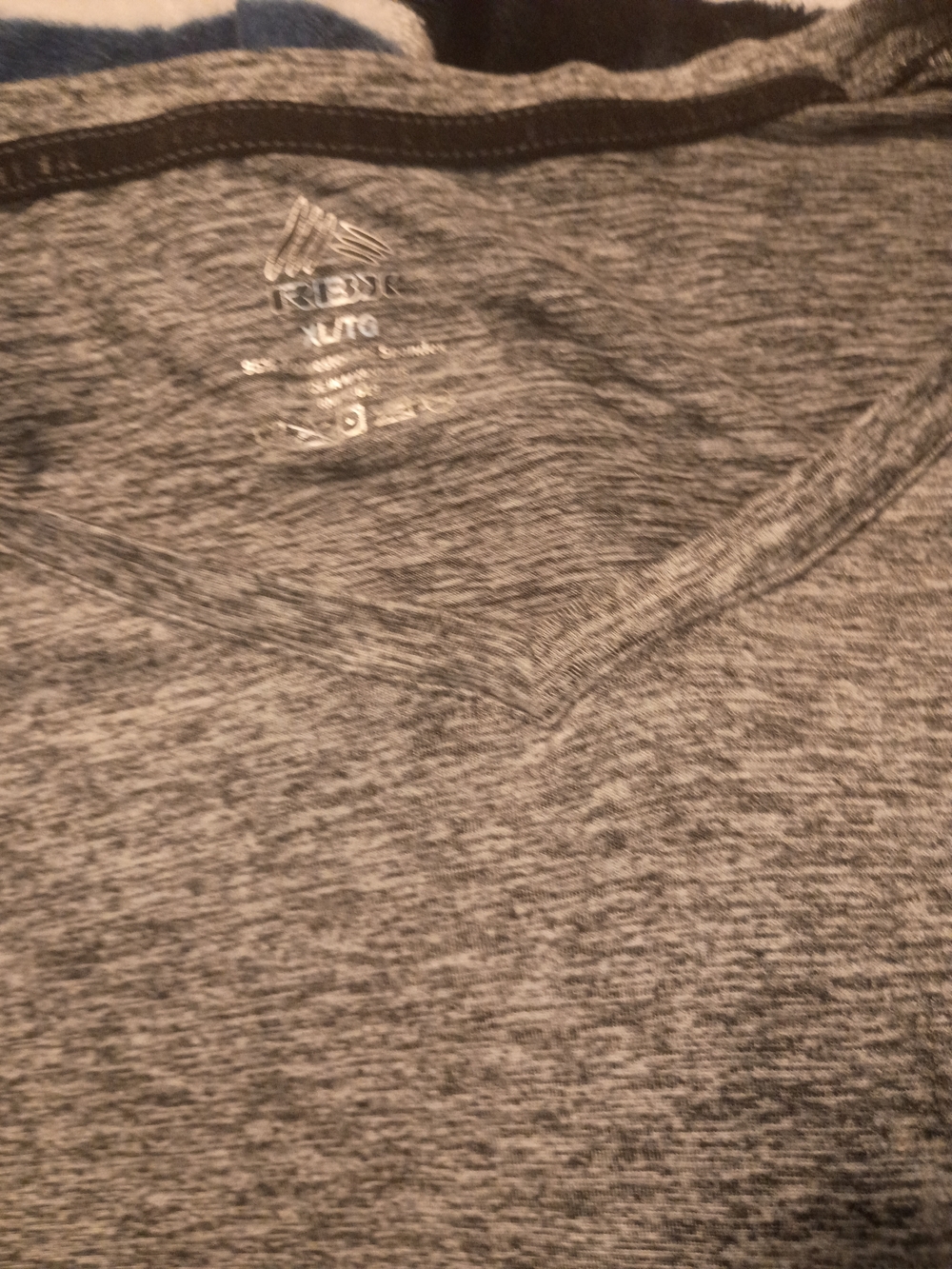 Reebok Gray Heather V-Neck Tee